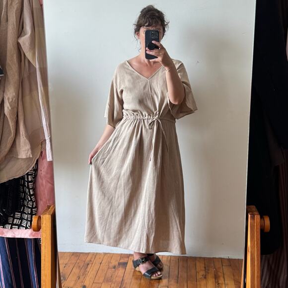 NWT IANALANA Ahimsa Raw Silk Boho Kaftan Dress - Picture 1 of 10